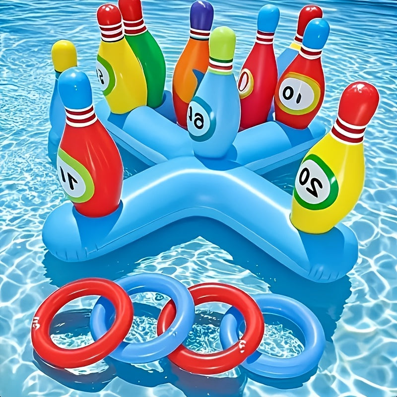 Opblaasbare Water Bowling Set – Leuk Poolspel voor Iedereen