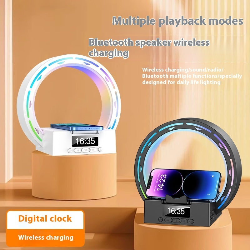 4-in-1 Bluetooth-luidsprekerlamp met oplaadpad en wekker