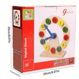 Houten Leer Klok voor Kinderen – Educatief Speelgoed om Cijfers en Tijd te Leren