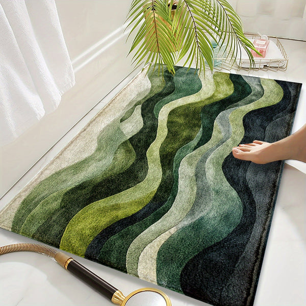 Geometrische Golf Badmat – Perfect voor Badkamer of Entree