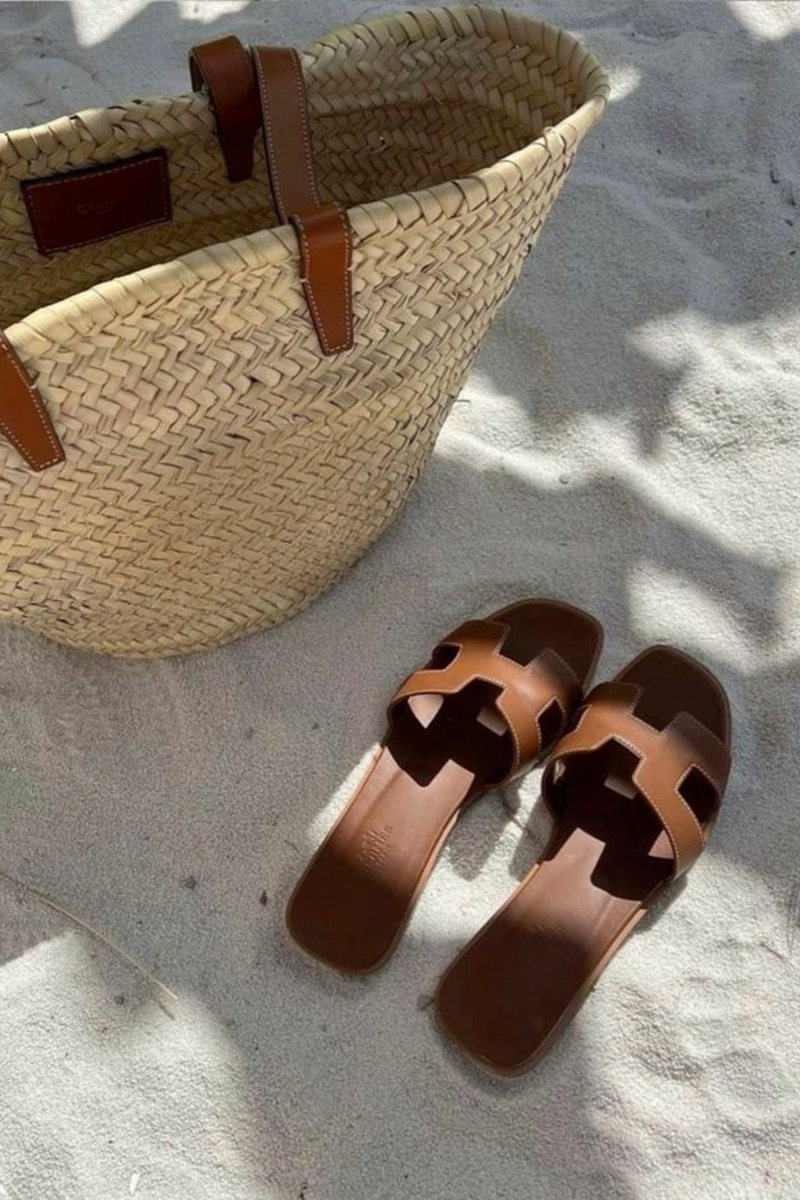 Helena | Dames Leren Slippers met Luxe Ontwerp | Zomer