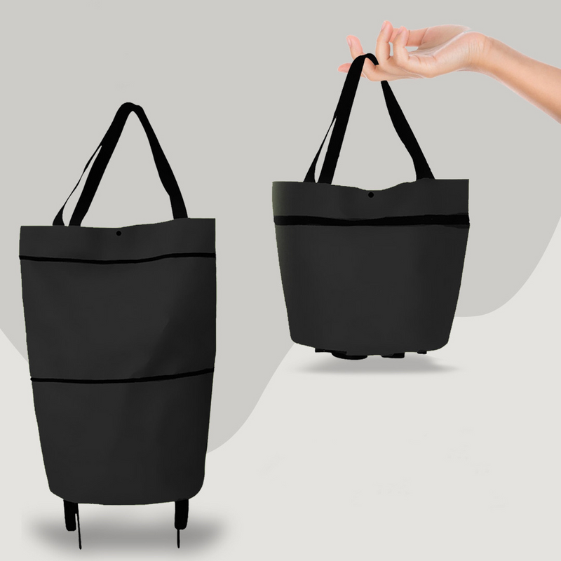2-in-1 Omvormbare Boodschappentas met Wielen – CarryFlex