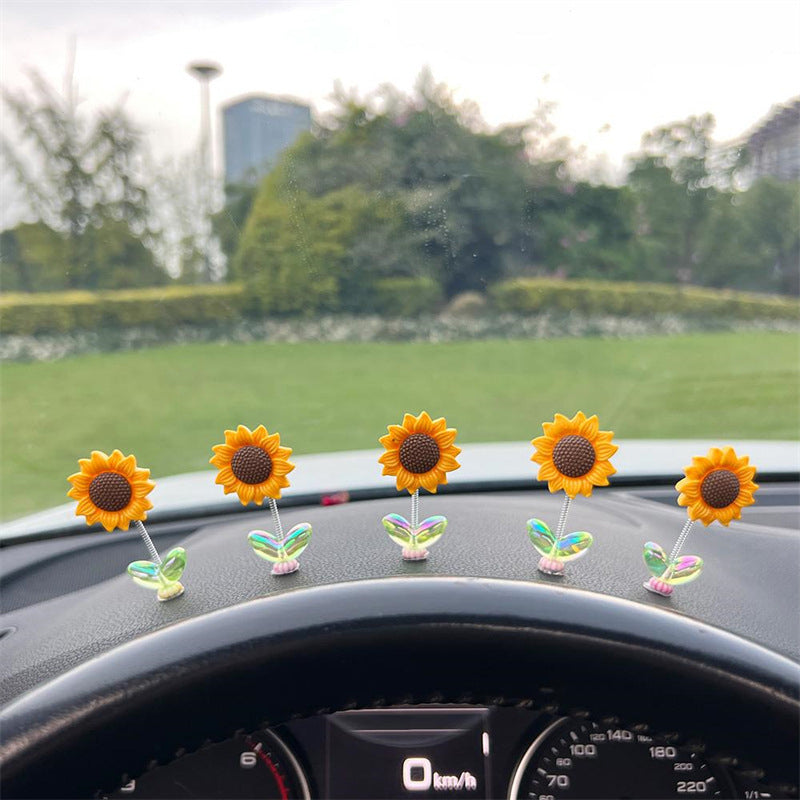 SunnyRide - Schattig zonnebloem auto-ornament