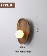Minimalistische Wandlamp - Hout en Sfeerverlichting