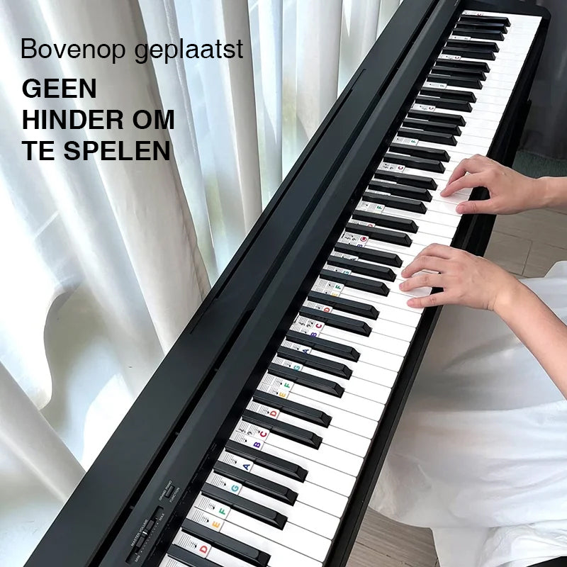Afneembare notenlabels van siliconen voor 88-toetsen piano's en keyboards