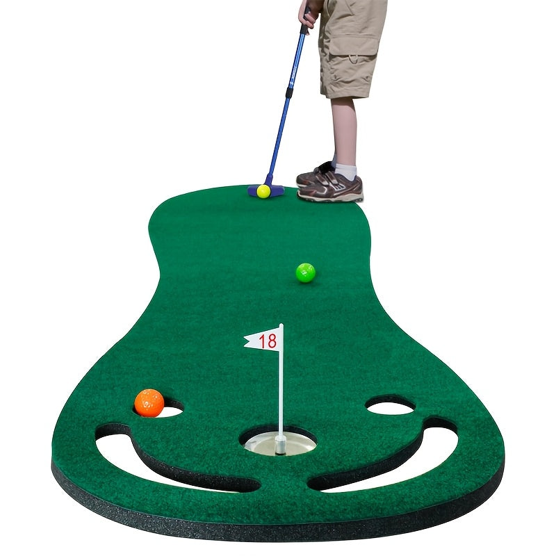 Draagbare Golf Putting Mat 91×274 cm | Indoor & Outdoor Puttingmat | Dual-Color Ontwerp met Viltstructuur