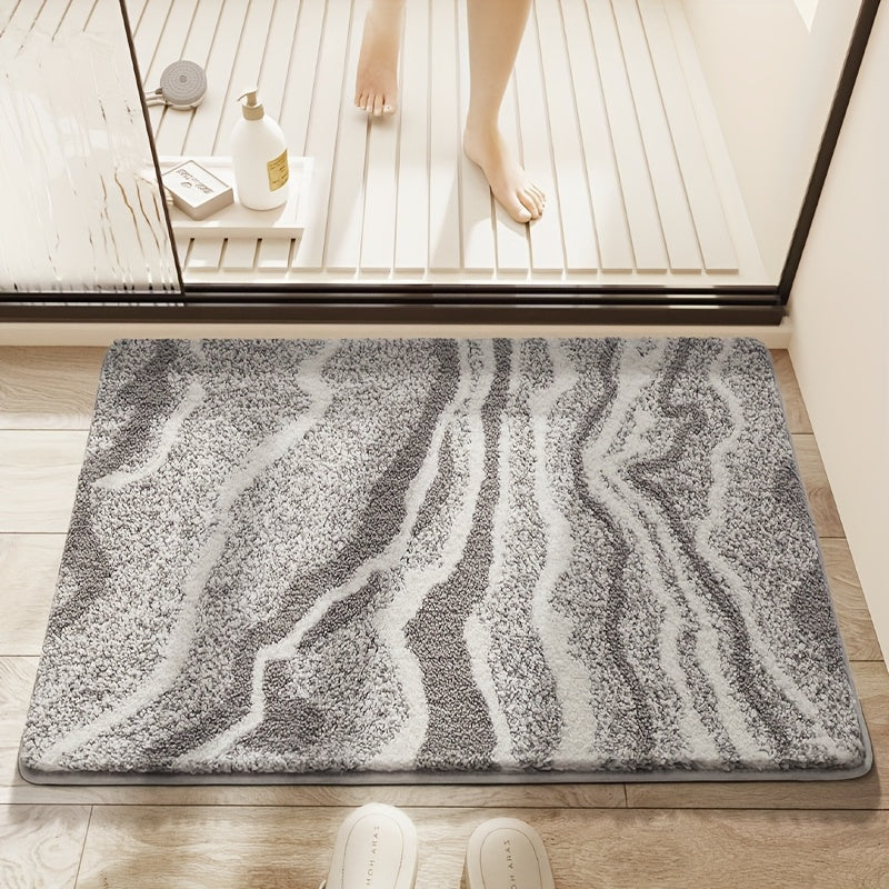 Fluffy Flocking Badmat – Absorberend en Zacht voor Badkamer of Keuken