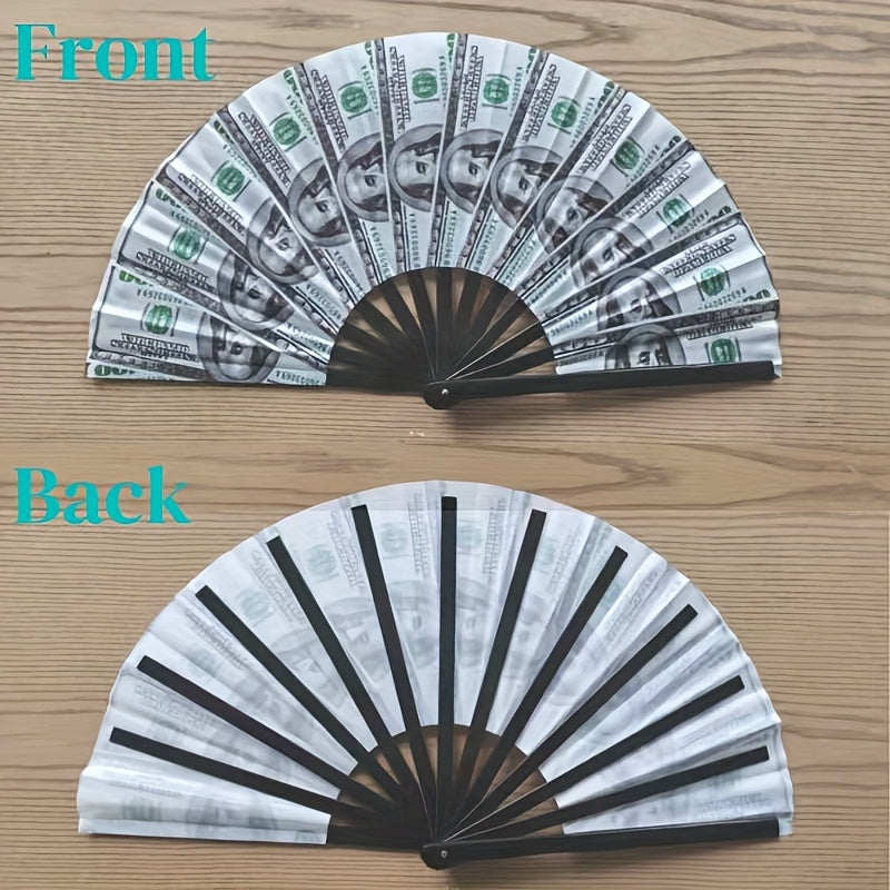 Grote Geld Print Vouwfan – Ideaal voor Festivals en Feesten
