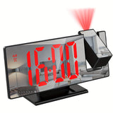 LED Projectie Wekker met 180° Verstelbare Projectie – Duidelijk Display en Snoozefunctie voor Slaapkamer of Kantoor