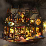 Betoverend Boekenhuis – 3D Houten Puzzel met Magische Verlichting
