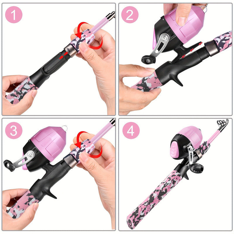 Complete Beginner Telescopische Vissroede & Spoelset met Draagtas en Aasdoos