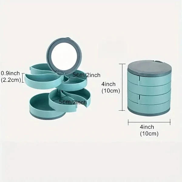 Draaibare Sieraden Opbergdoos (4 Lagen)