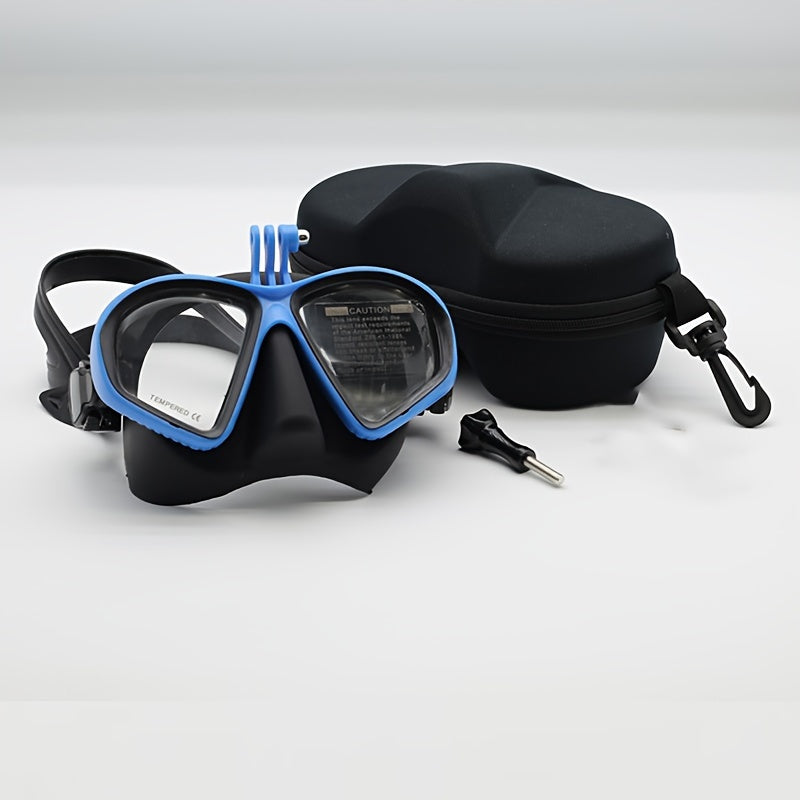 Tempered Duikmasker met Opbergcase - Duik Bril met Anti-Fog en Camerabevestiging