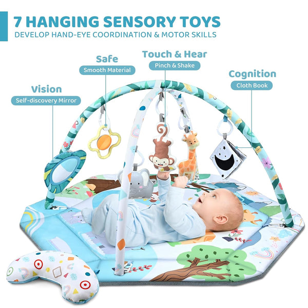 8-in-1 Baby Gym & Ballenbak - Wasbaar Speelkleed met Speeltjes