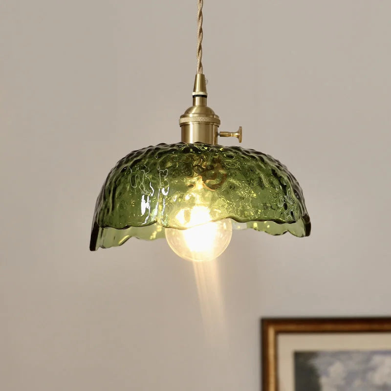Elegante Glazen Hanglamp – Moderne Messing & Glazen Hanglamp