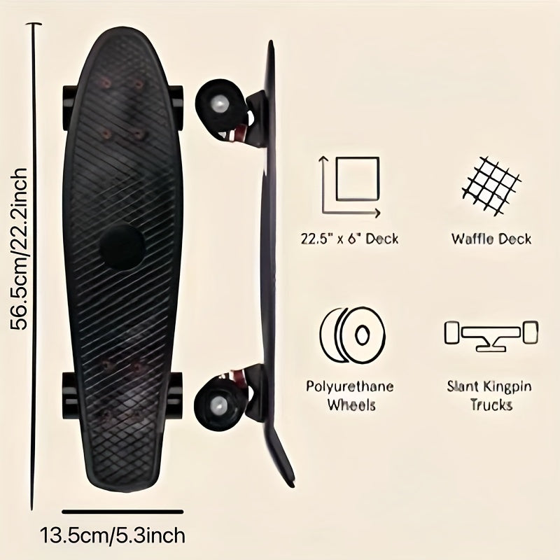 Mini Cruiser Skateboard - Compact, Stijlvol en Geschikt voor Alle Niveaus
