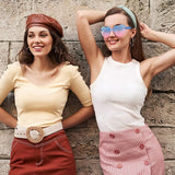 Hartvormige Transparante Zonnebril Zonder Rand - Cora, Zomer 2025 Editie