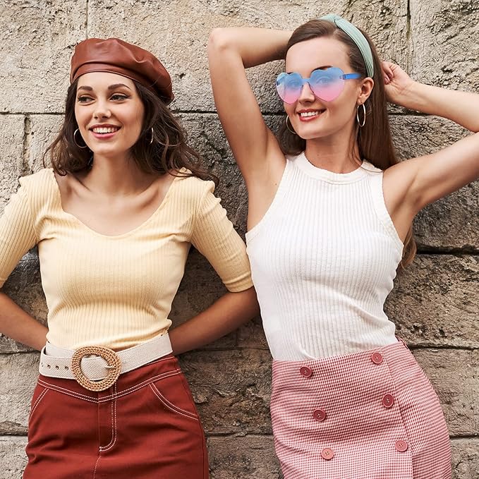 Hartvormige Transparante Zonnebril Zonder Rand - Cora, Zomer 2025 Editie