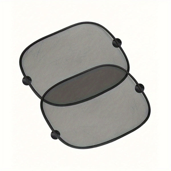 Set van Zwarte Mesh Zonneschermen voor Achterruit van de Auto – Zomerbescherming