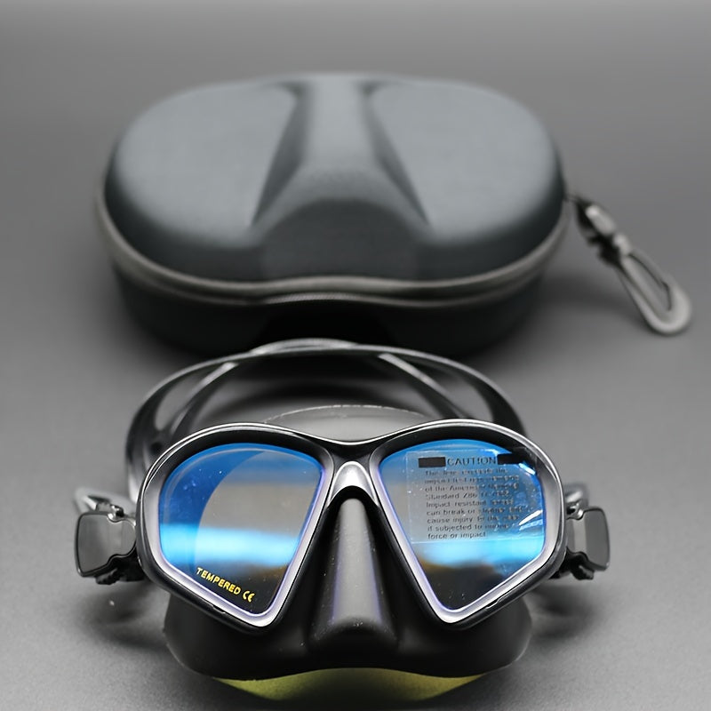 Tempered Duikmasker met Opbergcase - Duik Bril met Anti-Fog en Camerabevestiging