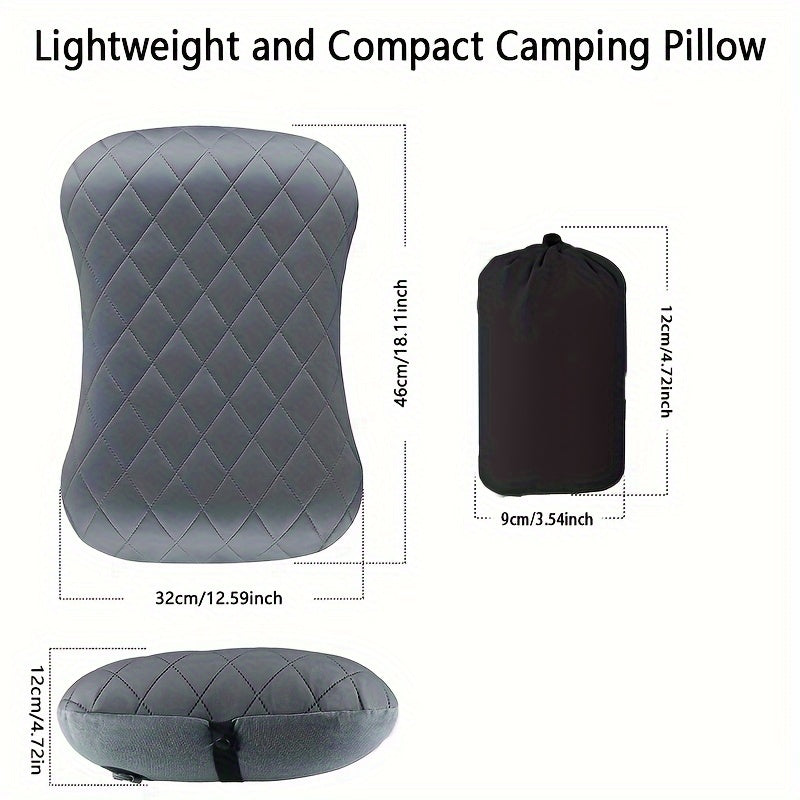 Ergonomisch Opblaasbaar Campingkussen – Ideaal voor Nek- en Lumbaatondersteuning bij Wandelen en Kamperen