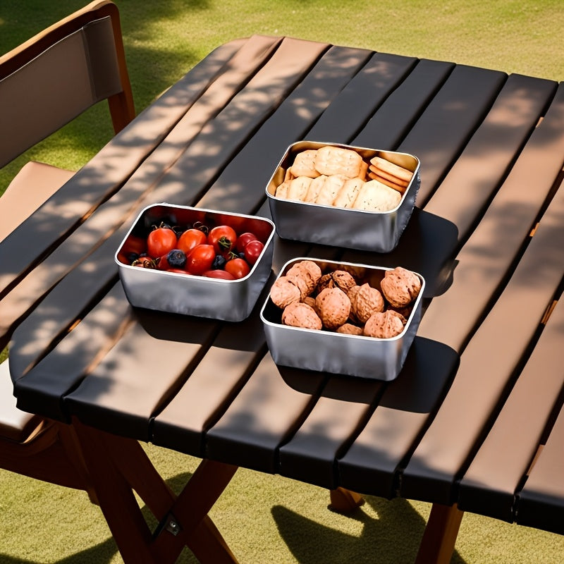 7-delige Roestvrijstalen Voedselopslagset – Lekbestendige en Stapelbare Containers voor Thuis of Outdoor