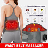 Draadloze Verwarmde Massageband voor Rug en Taille – 3 Instelbare Warmte- en Trillingsmodi voor Maximale Ontspanning