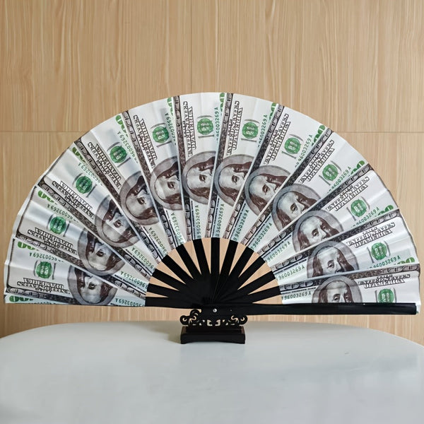 Grote Geld Print Vouwfan – Ideaal voor Festivals en Feesten