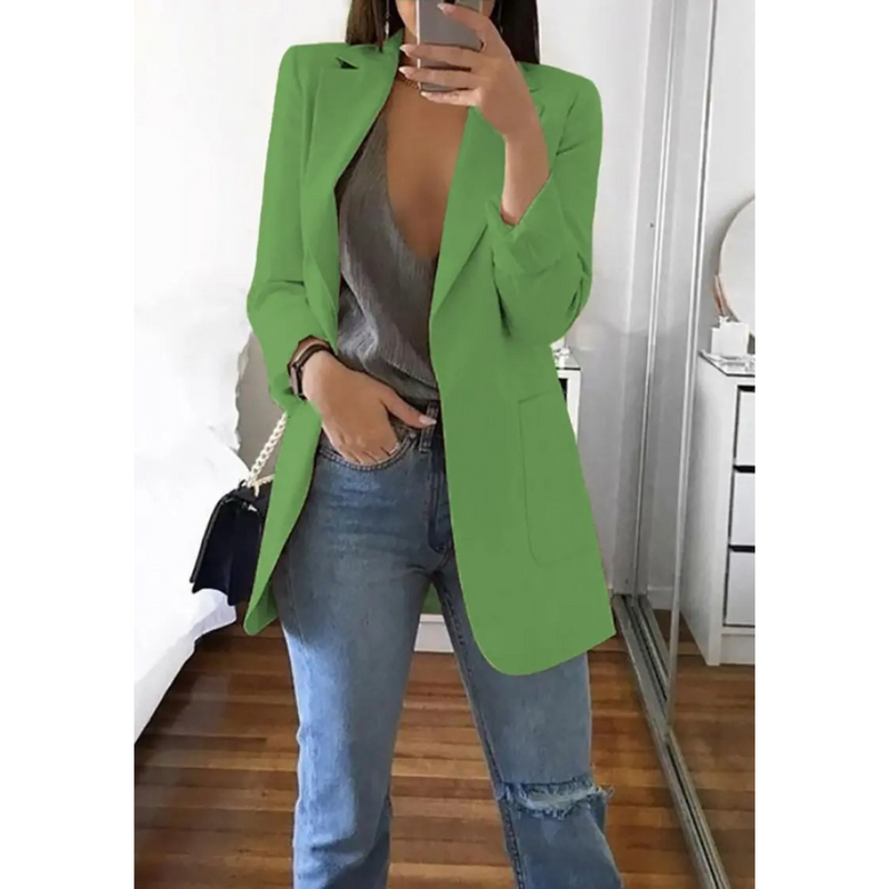 Elegante lange damesblazer voor elke gelegenheid