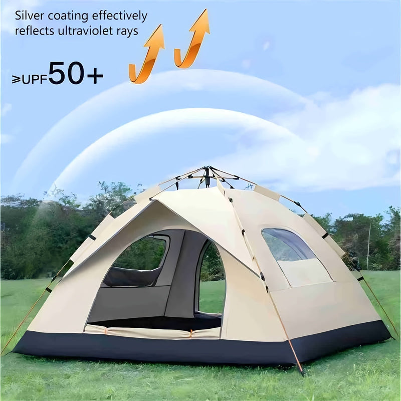 QuickCamp Tent - Snel opzetbare tent met UV-bescherming voor 4 personen