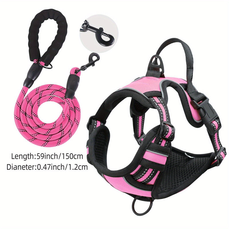 Reflecterend Hondenharnas met Leash Set - Verstelbaar en Veilig voor Wandelen en Training