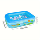 Ocean Splash Opblaasbare Kinderzwembad – Dikke PVC voor Tuinplezier