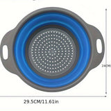 Opvouwbare Siliconen Vergiet Set – Perfect voor Pasta, Groenten en Fruit