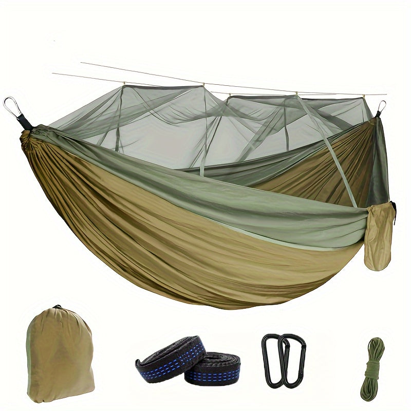 Dubbele Hangmat met Muggennet - Comfortabel en Beschermend voor Kamperen en Reizen
