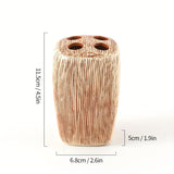 Houtnerf Stijl Keramische Badkamer Set – Luxe Accessoires voor een Natuurlijke Touch in je Badkamer