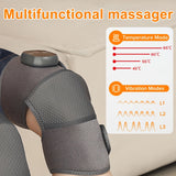 Draadloze Knie- en Beenmassager met Warmtefunctie – Verstelbare Compressie voor Optimale Pijnverlichting