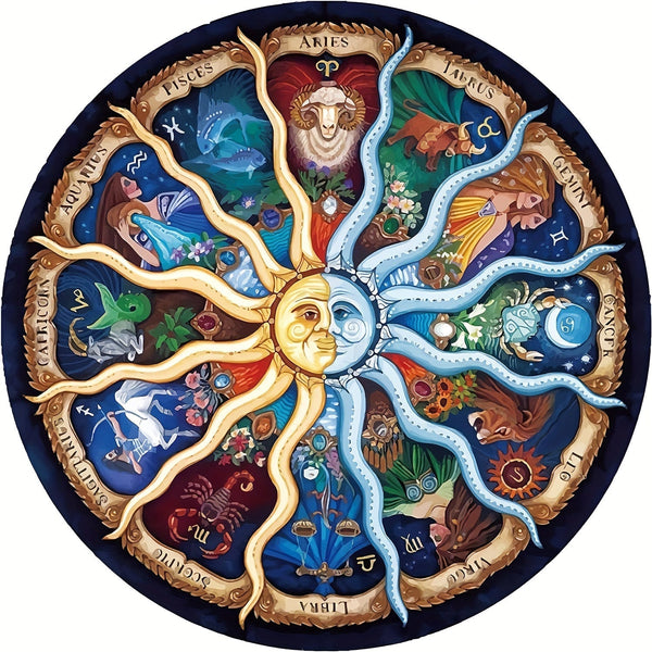1000-delige Ronde Sterrenbeeld-Puzzel - ZodiacDreams