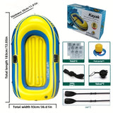 Opblaasbaar Vissersboot Set – Lichtgewicht PVC Boot voor 2 Personen met Peddels