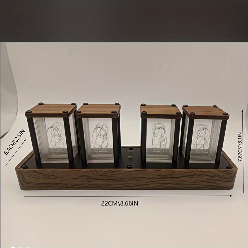 Moderne Retro Buis Klok – RGB LED Digitale Klok voor Unieke Interieurdecoratie