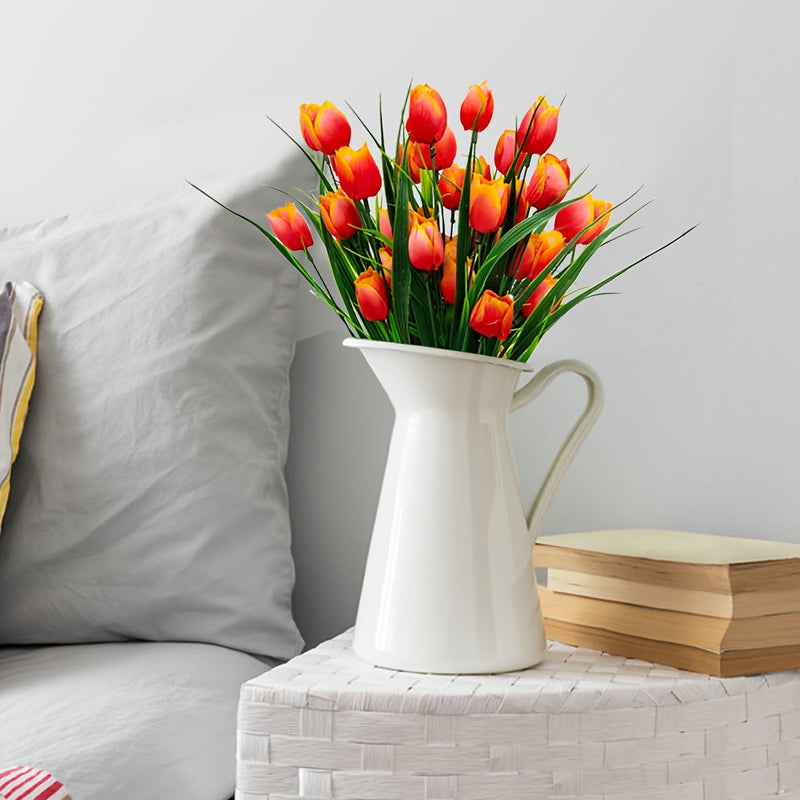 Set van 6 Bundels Kunst Tulpen – UV-bestendig en Realistisch voor Tuin- en Interieurdecoratie