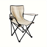 Opvouwbare Campingstoel met Zijvak - Duurzaam Stalen Frame voor Buitenactiviteiten
