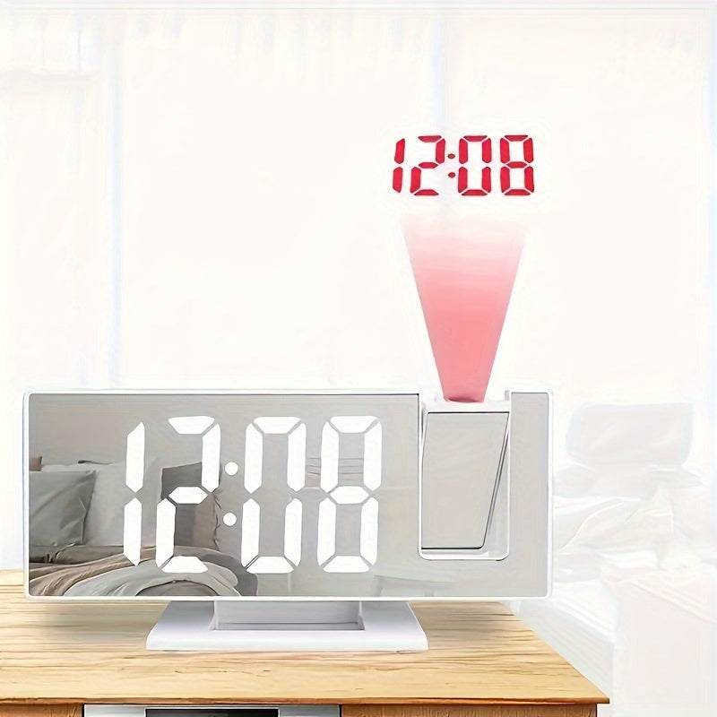 Digitale Spiegel Wekker met Projectie – Groot LED Display en Multifunctionele Alarmfunctie