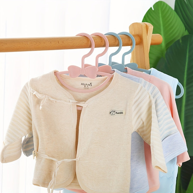 Duurzame Kleerhangers voor Kinderen - Schattig Strikontwerp, Lichtgewicht en Ruimtebesparend