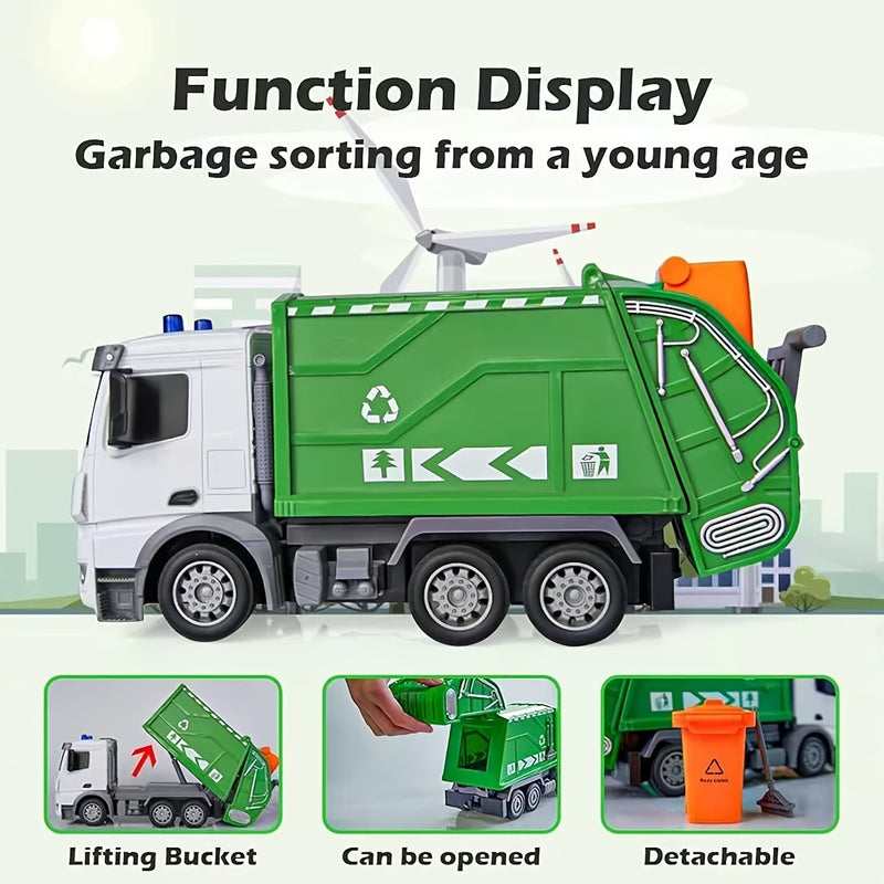 EcoTruck RC Vuilniswagen - Realistische Speelgoedwagen met Licht & Geluid