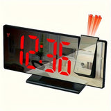 Digitale Spiegel Wekker met Projectie – Groot LED Display en Multifunctionele Alarmfunctie