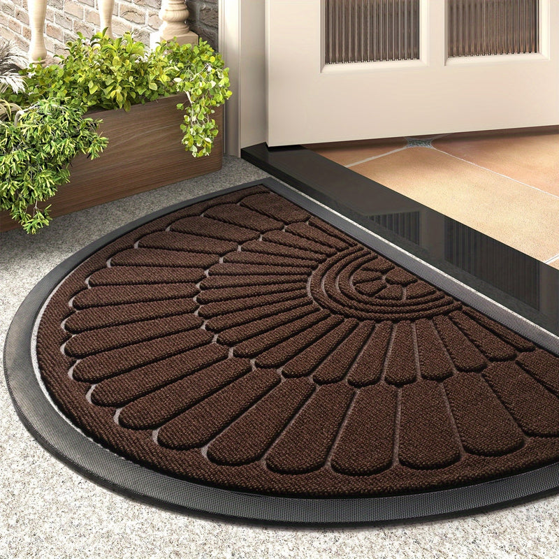 Duurzame Rubber Deurmat - Halfrond Ontwerp voor Buiten en Binnen