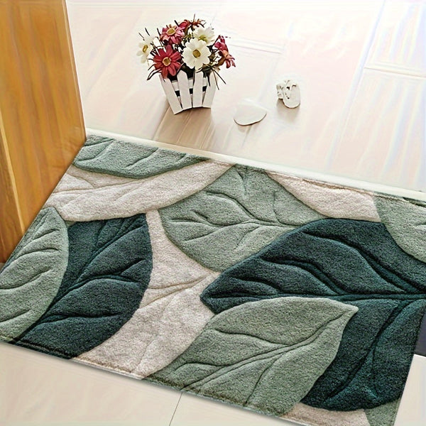 Bladeren Badmat – Absorberend, Pluche en Comfortabel voor de Badkamer