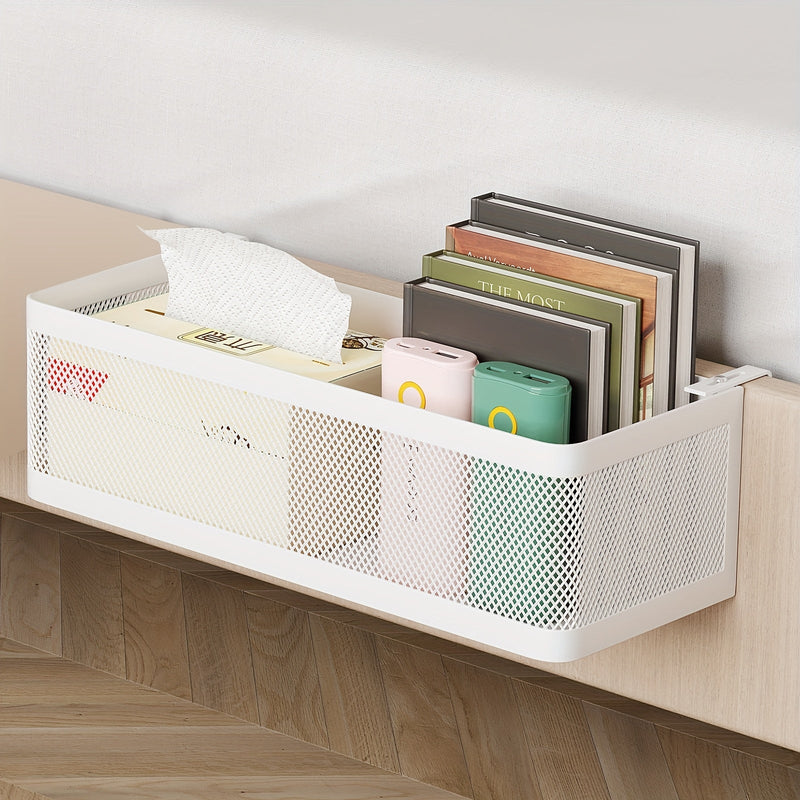 Verstelbare Metalen Opbergmand met Haken - Handige Oplossing voor Organisatie