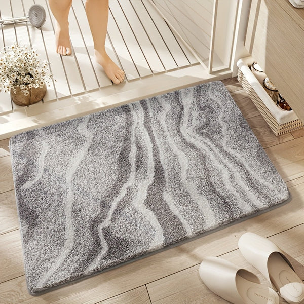 Fluffy Flocking Badmat – Absorberend en Zacht voor Badkamer of Keuken