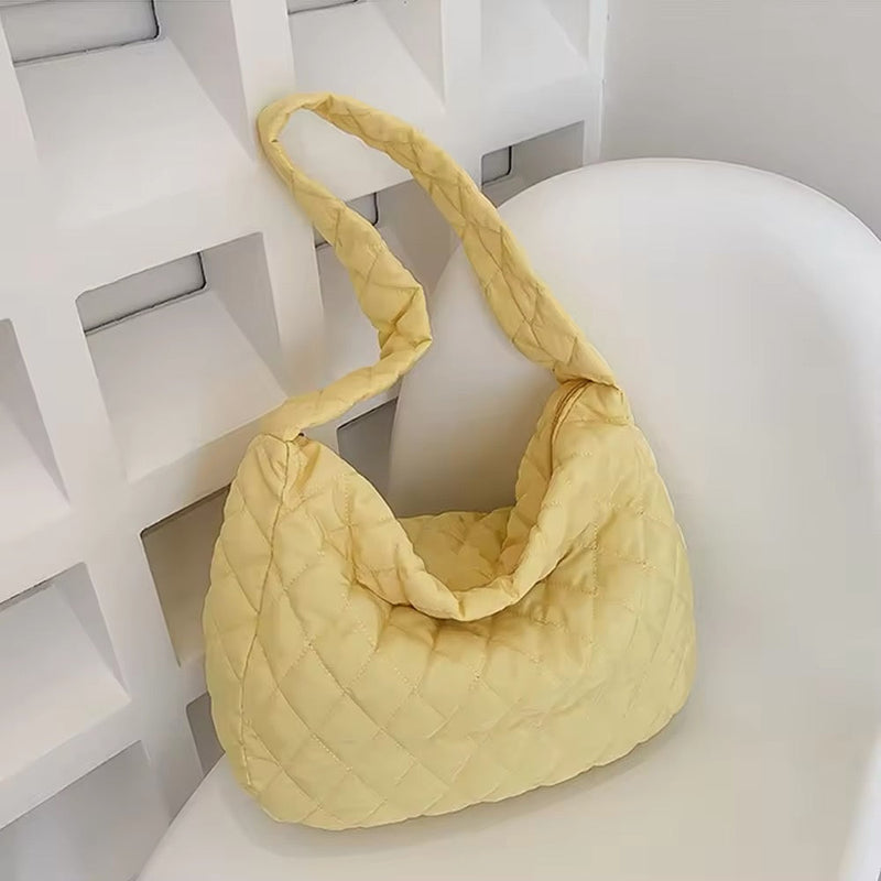 Gepolsterde Ballerina Extra Grote Puffer Tote Crossbody Gepolsterde Schoudertas
